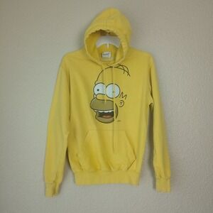 Universal Studios Men's 2019 The Simpsons Homer Yellow Hoodie Sweatshirt Size: S